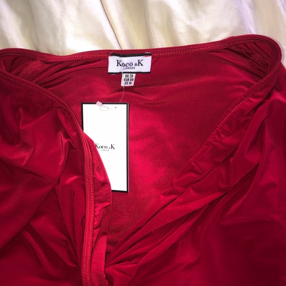 Koco & K London size 16 red knot front mini dress - Picture 10 of 10